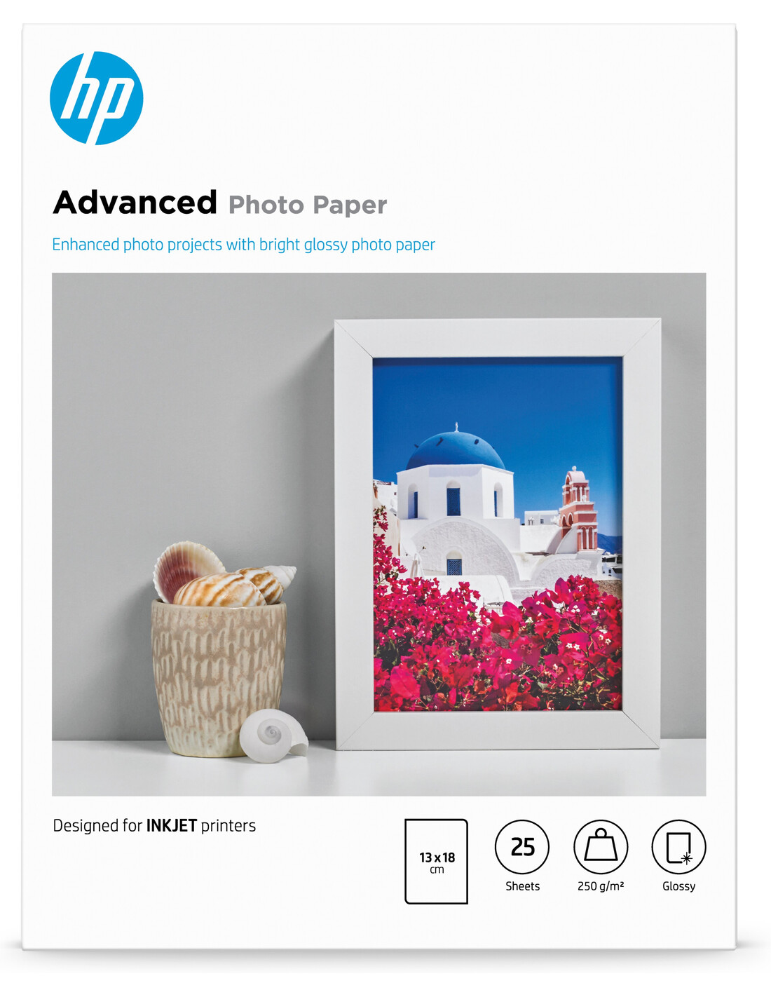 Hewlett Packard Fotopapier 250gm²(25)
