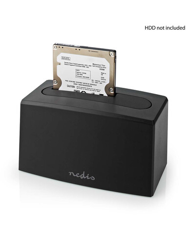 Nedis HDDUSB3210BK basisstation voor opslagstations USB 3.2 Gen 1 (3.1 Gen 1) Type-A Zwart
