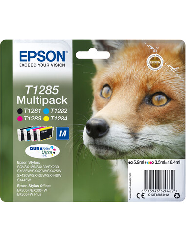 Epson Fox Multipack 4-kleur T1285 DURABrite Ultra Ink