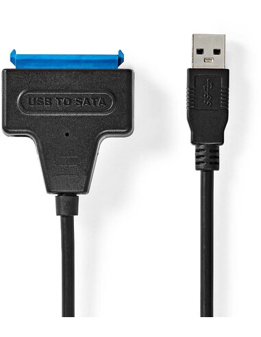 Nedis CCGB75100BK05 tussenstuk voor kabels USB-A SATA 22-Pin Zwart