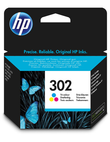 HP 302 originele drie-kleuren inktcartridge