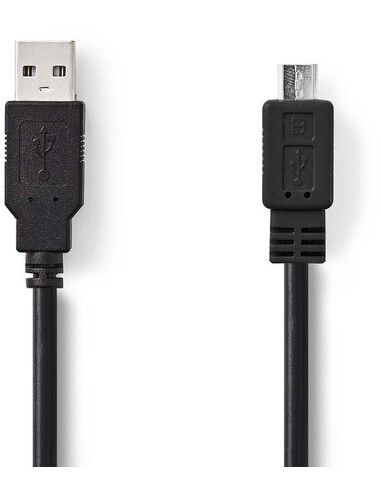 Nedis CCGB60500BK20 USB-kabel 2 m USB 2.0 USB A USB B Zwart