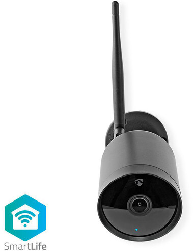 Nedis WiFi Smart Outdoor IP-camera | Full HD | Metalen behuizing | Waterdicht (IP65) Rond IP-beveiligingscamera Buiten 1920 x 1