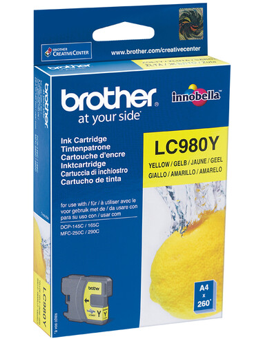 Brother LC-980Y inktcartridge 1 stuk(s) Origineel Geel