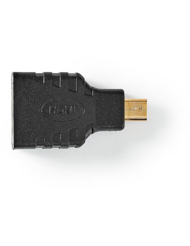 Nedis CVGP34907BK tussenstuk voor kabels HDMI Micro HDMI Zwart