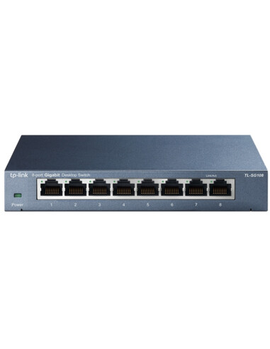 TP-Link TL-SG108 Unmanaged Gigabit Ethernet (10/100/1000) Zwart