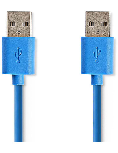 Nedis CCGP61000BU10 USB-kabel 1 m USB 3.2 Gen 1 (3.1 Gen 1) USB A Blauw