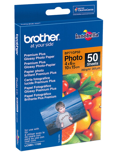 Brother Origineel BP-71GP50 glanzend fotopapier – 10 x 15 cm
