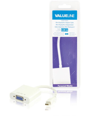 Valueline VLMB37850W02 video kabel adapter 0,2 m VGA (D-Sub) Mini DisplayPort Wit