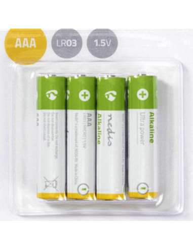 HQ Alkaline AAA-batterij pakje 4 stuks