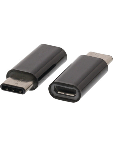 Valueline USB 2.0-Adapter USB-C Male - USB Micro-B Female Zwart